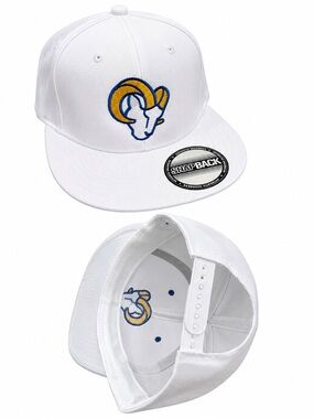 LA Rams White Snapback Hat Rams SnapBack LA Rams hat new embroidered logo hat